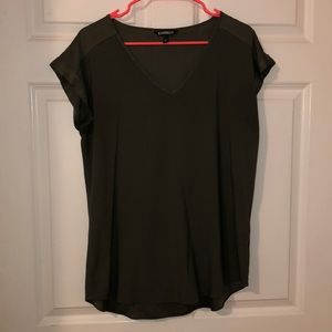 Large olive green top from Express